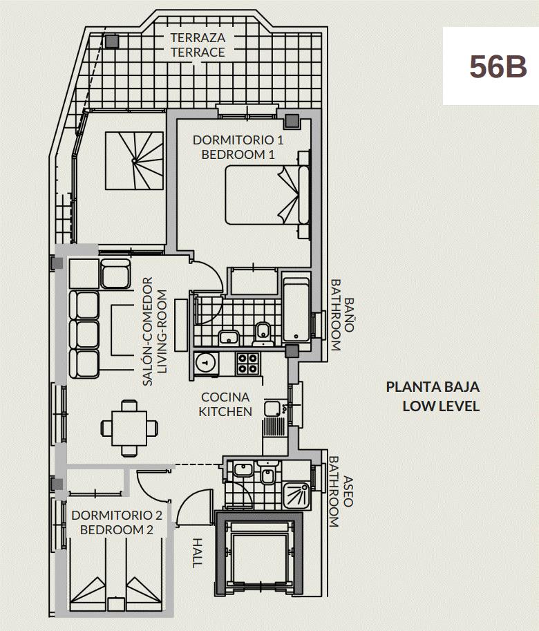 Ático / Penthouse Dúplex Topacio IV (56B)